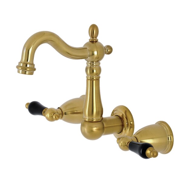 KS1227PKL Duchess Two-Handle Wall Mount Bathroom Faucet, Brushed Brass